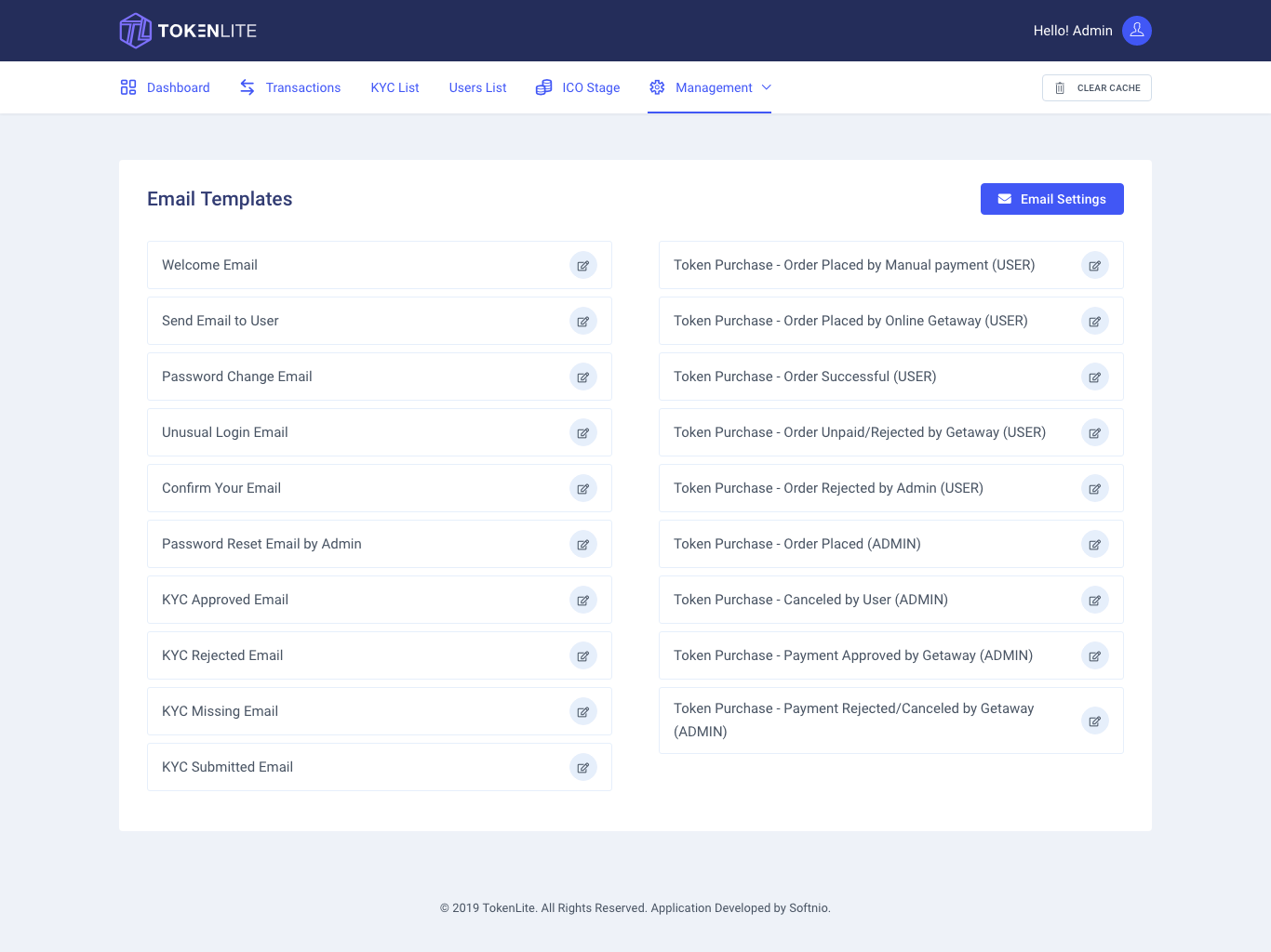 Email template