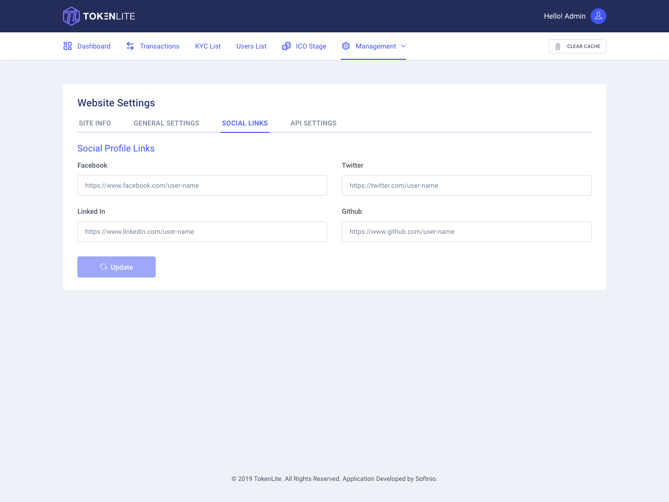 Website setting